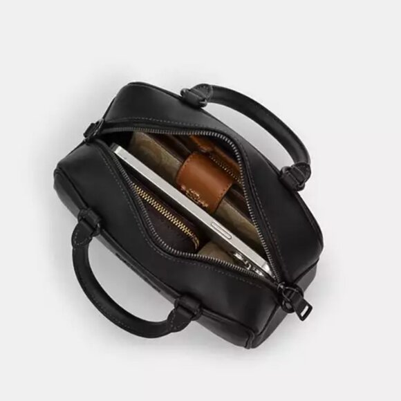 Coach x Peanuts Lucy Satchel Crossbody Bag Pink Canvas Halloween - Picture 11 of 12